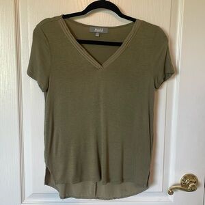 Super soft olive green top
